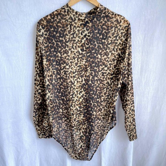 NWT City Chic Womens Leopard Animal Print Bodysuit - Picture 4 of 4
